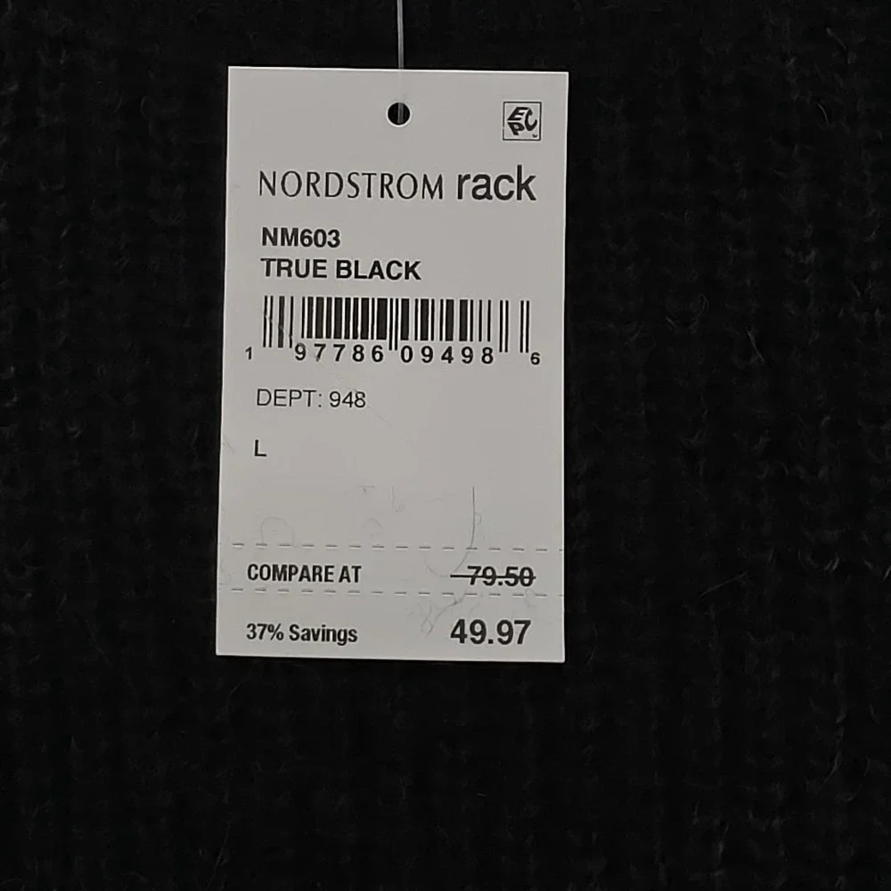 Madewell Alpaca Blend Sweater Women L Large True Black NEW Long Sleeve Crew Neck